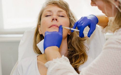 A patient having an injectable treatment at Waterhouse Young Clinic