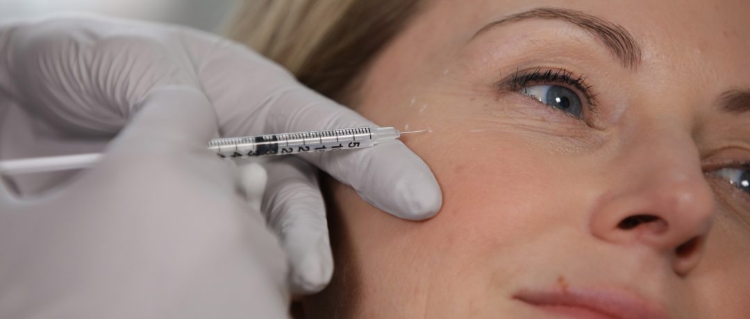 a patient being administered a botox anti-wrinkle injection in london at the waterhouse young clinic